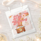 Retro twee Groovy Daisy Flower Verjaardagsfeestje Bedankzakje (Geknipt)