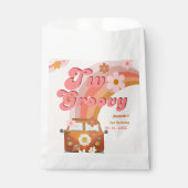 Retro twee Groovy Daisy Flower Verjaardagsfeestje Bedankzakje (Voorkant)