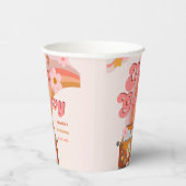 Retro twee Groovy Daisy Flower Verjaardagsfeestje Papieren Bekers (Rechts)