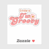 Retro twee Groovy Daisy Flower Verjaardagsfeestje Sticker (Vel)