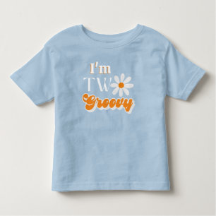 Retro Twee Groovy Jongens 2e Verjaardag Kinder Shirts