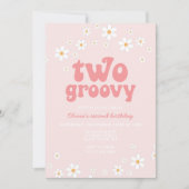 Retro Twee Groovy madeliefje boho bloemige tweede Kaart (Voorkant)