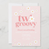 Retro Twee Groovy madeliefje boho bloemige tweede Kaart (Voorkant)