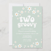 Retro Twee Groovy madeliefje boho bloemige tweede Kaart (Voorkant)