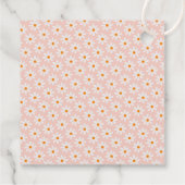 Retro Twee Groovy Meisjes 2e Verjaardag Bedankjes Labels (Achterkant)