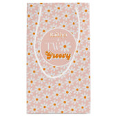 Retro Twee Groovy Meisjes 2e Verjaardag Klein Cadeauzakje (Achterkant)