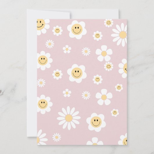 Retro Twee Groovy Sunshine Daisy Boho 2e Verjaarda Kaart (Achterkant)