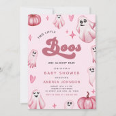 Retro Twee Kleine Boos Ghost Meisje Twins Baby sho Kaart (Voorkant)