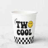 Retro Twee Koele Jongen 2e Verjaardagsfeestje Papieren Bekers (Achterkant)