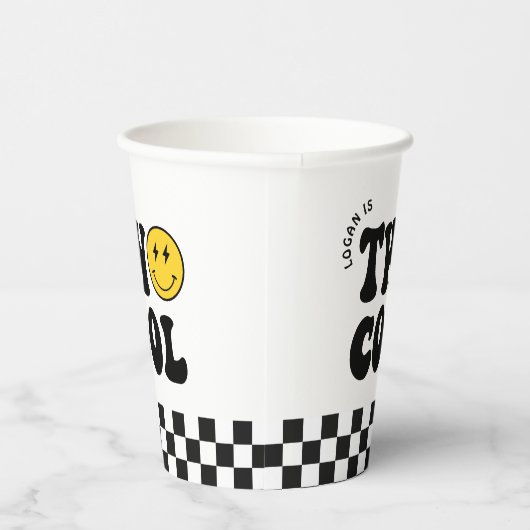 Retro Twee Koele Jongen 2e Verjaardagsfeestje Papieren Bekers (Rechts)