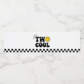 Retro Twee Koele Jongen 2e Verjaardagsfeestje Waterfles Etiket (Enkel label)