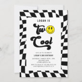 Retro Twee Koele Wavy Skateboard 2e Verjaardag Kaart (Voorkant)