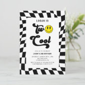 Retro Twee Koele Wavy Skateboard 2e Verjaardag Kaart (Staand voorkant)