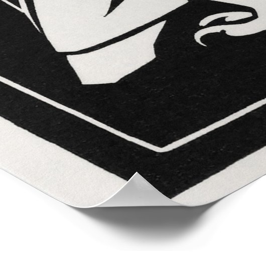 Retro Twee Uilen Julie de Graag Poster (Hoek)