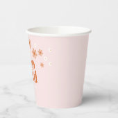 Retro twee wilde daisy boho tweede verjaardag papieren bekers (Links)