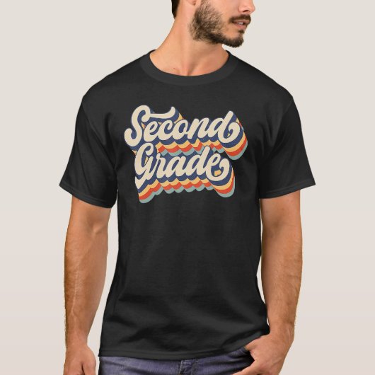 Retro tweede klas docent t-shirt (Voorkant)