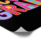 Retro tweede klas Rainbow Vibes CK naar school 2e Poster (Hoek)
