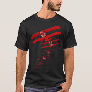 Retro tweedekker formatie luchtvaart t-shirt