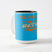 Retro Tweekleurige Koffiemok (Voorkant links)