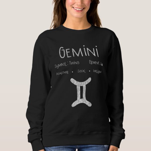 Retro Tweeling Sterrenbeeld Cadeau voor Astrologie Trui (Voorkant)