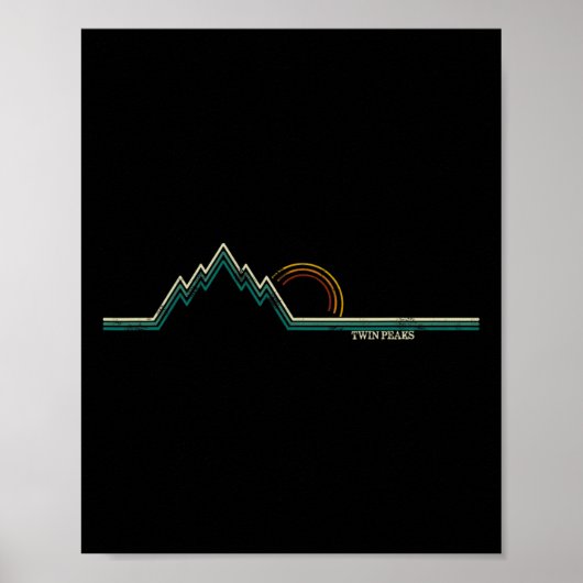 Retro Twin Peaks  Poster (Voorkant)