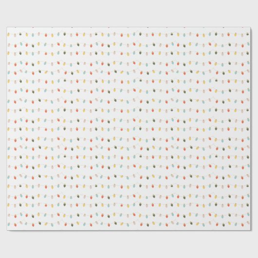 Retro Twinkle Lights Cadeaupapier (Vlak)