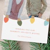 Retro Twinkle Lights Feestdagenkaart