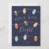 Retro Twinkles Holiday Card Feestdagenkaart (Voorkant)