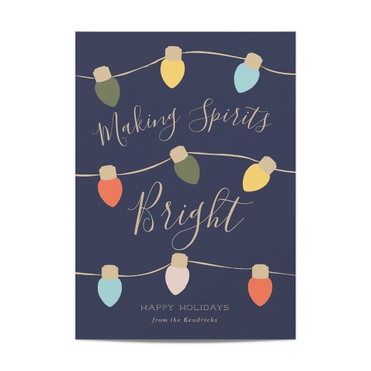 Retro Twinkles Holiday Card Feestdagenkaart