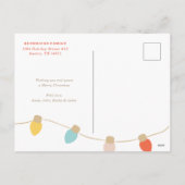 Retro Twinkles Holiday Card Feestdagenkaart (Achterkant)