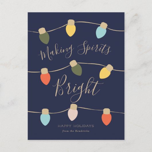 Retro Twinkles Holiday Card Feestdagenkaart (Voorkant)