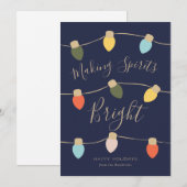 Retro Twinkles Holiday Card Feestdagenkaart (Voorkant / Achterkant)