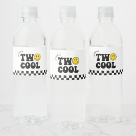 Retro Two Cool Boy 2e verpartij Waterfles Etiket