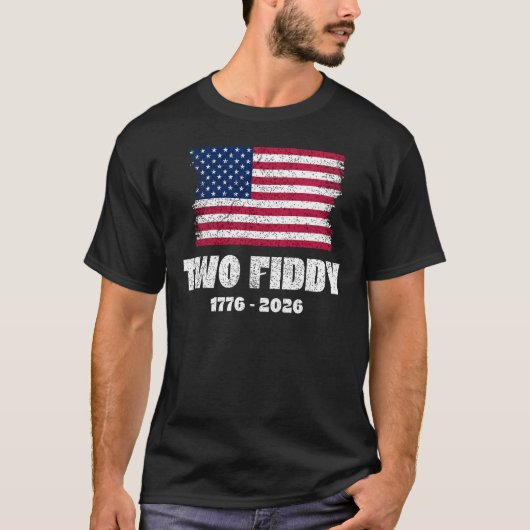 Retro Two Fiddy Amerikaanse Meme T-shirt (Voorkant)