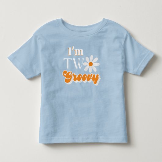 Retro Two Groovy Boys 2de verjaardag Kinder Shirts (Voorkant)