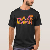 Retro Two Groovy Cool 2e verjaardag Matching T-shirt (Voorkant)