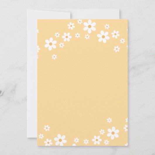 Retro Two Groovy daisy boho florale tweede verjaar Kaart (Achterkant)