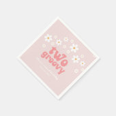 Retro Two Groovy daisy boho florale tweede verjaar Servet (Hoek)