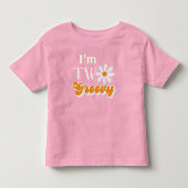 Retro Two Groovy Girls 2de verjaardag Kinder Shirts (Voorkant)