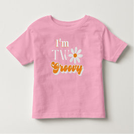 Retro Two Groovy Girls 2de verjaardag Kinder Shirts