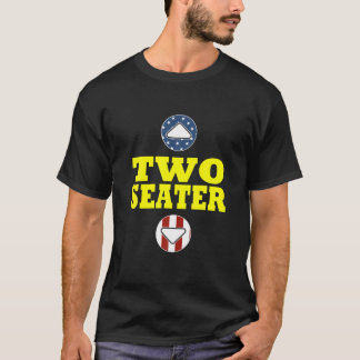 Retro Two Seater Arrow 4th of Juli Amerikaanse vla T-shirt