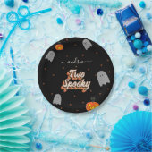 Retro Two Spooky 2e Halloween Birthday Party Papieren Bordje (Feest)