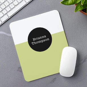 Retro Two Tone Color Block Lime Green Muismat