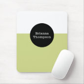 Retro Two Tone Color Block Lime Green Muismat (Met muis)