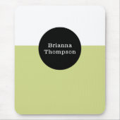 Retro Two Tone Color Block Lime Green Muismat (Voorkant)