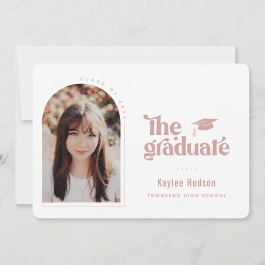 Retro Type Afstudeerfoto Aankondiging (Voorkant)