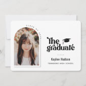 Retro Type Afstuderen Foto Aankondiging (Voorkant)