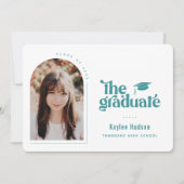 Retro Type Afstuderen Foto Aankondiging (Voorkant)