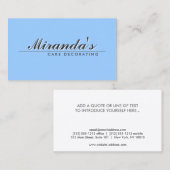 RETRO TYPE BEHANDELING op BLAUW Visitekaartje (Voorkant / Achterkant)