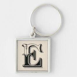 Retro Type E Monogram Sleutelhanger